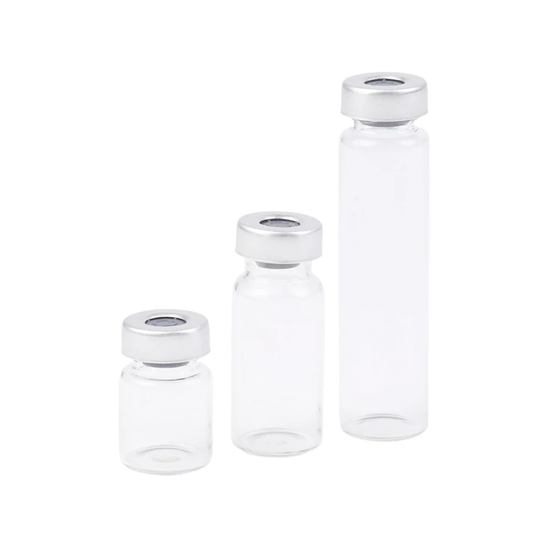 10 Pack 5/10/20ml Sealed Sample Vials Transparent Glass Vials With Self Healing Injection Port