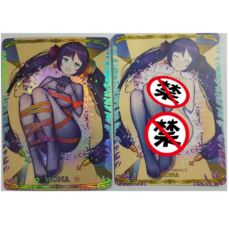 

1 шт./компл., DIY Hide H, аниме-карта Genshin Impact Series ACG, сексуальная телесная карта, игрушка в подарок, игра, домашние аниме-коллекционные карты с комиксами