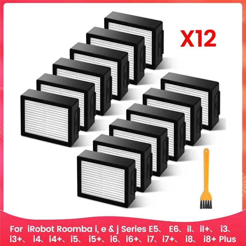 

ABWZ-12 PCS HEPA-фильтр для Irobot Roomba серий E и J (E5, E6, I1, I1+, I3, I3+, I4, I4+, I5, I5+, I6, I6+, I7, I7+, I8, I8+) — Запчасти для пылесосов