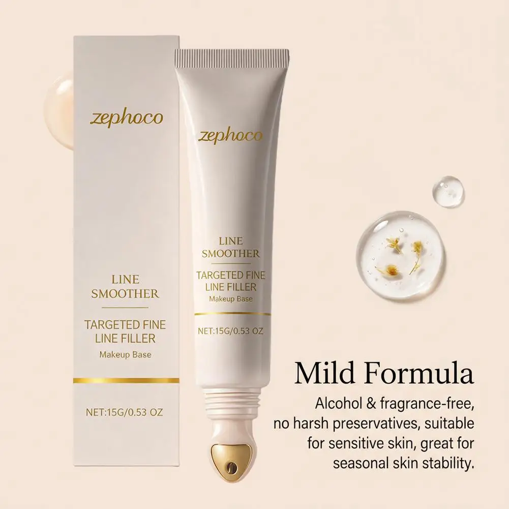 

Антивозрастной разглаживающий праймер от морщин 15г, портативный роликовый аппликатор, мгновенное средство от морщин, минимизатор пор, основа под макияж