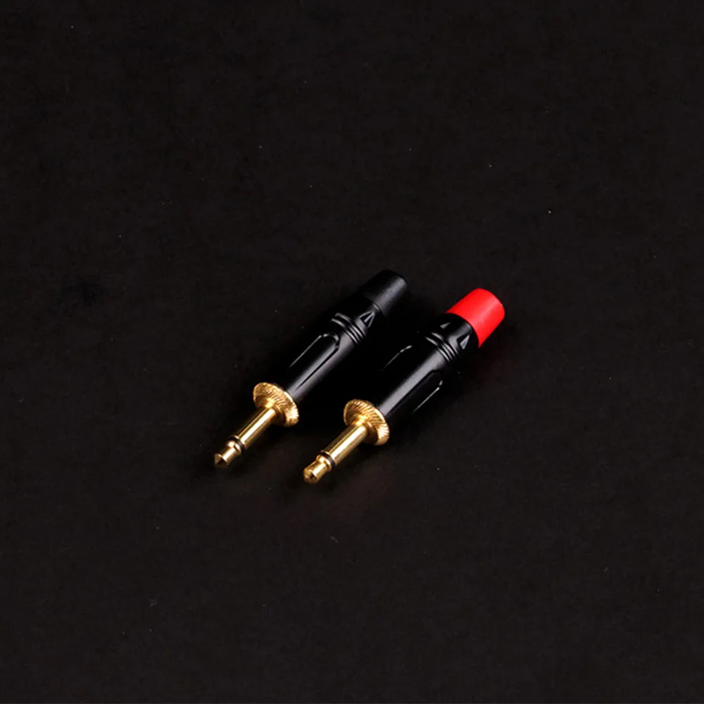 1PCS 2 Poles Jack 3.5MM Mono Male Plug Wire Connector Gold Plated Microphone Earphone Headphone Jacks R Connector Wholesales