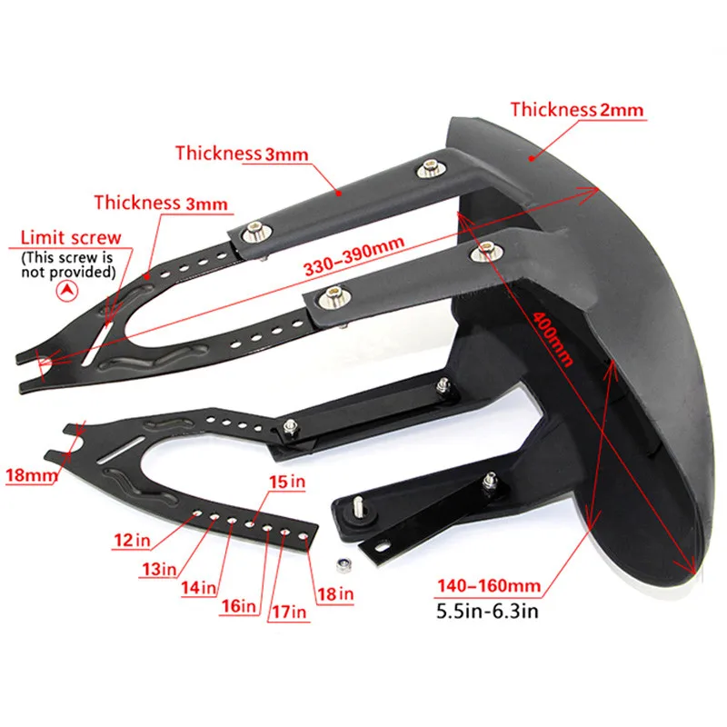 Cubierta de guardabarros de motocicleta para Honda hornet 900 x adv shadow vt750 cbr 1000rr valkyrie 1500 cbr 1100xx cbr 900 rr vfr800 cb 500x