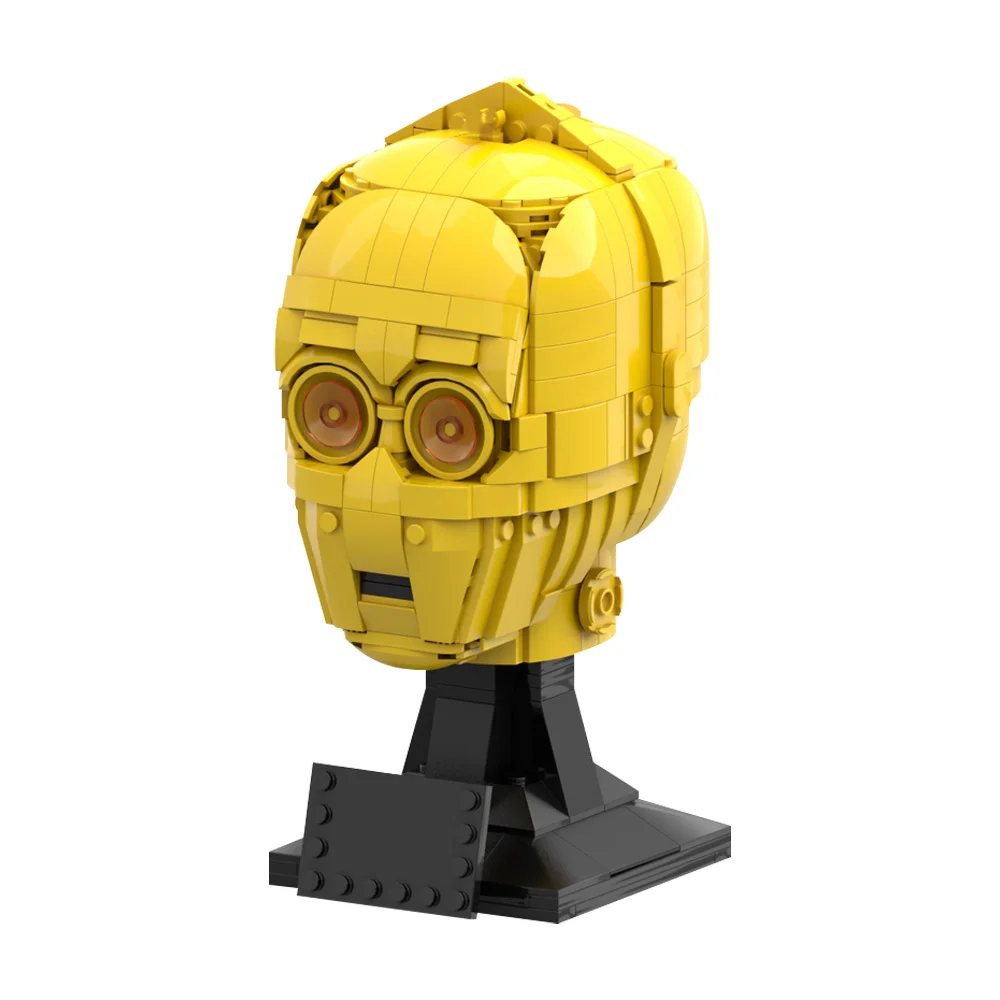 

609PCS Space Wars C-3PO Trooper Helmet Model Building Blocks Bricks DIY Creative Assembly Toys for Kids Gift Desktop Decoration