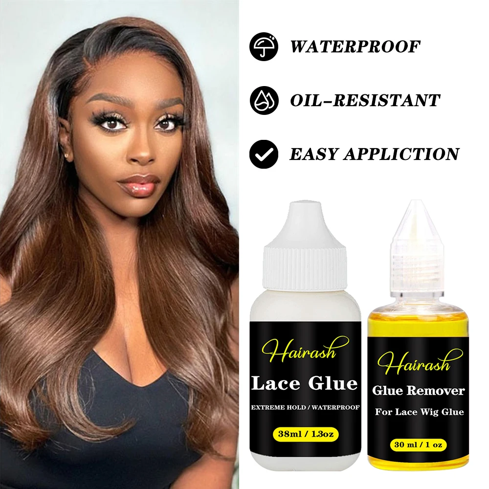 Hairash Hair Care Kit Wig Glue Wax Stick Adhesives Remover Lace Tint Mousse Melting Spray Edge Control Wig Installation Set