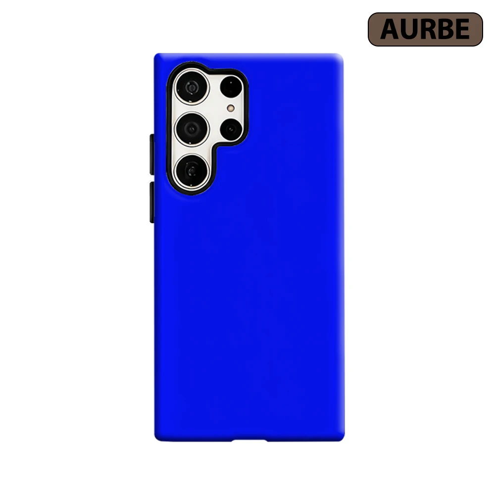 Pure Royal Blue Phone Case for Samsung Galaxy S26 S25 Ultra S24 S23 Ultra Plus Shockproof Double Layer Tough Back Cover
