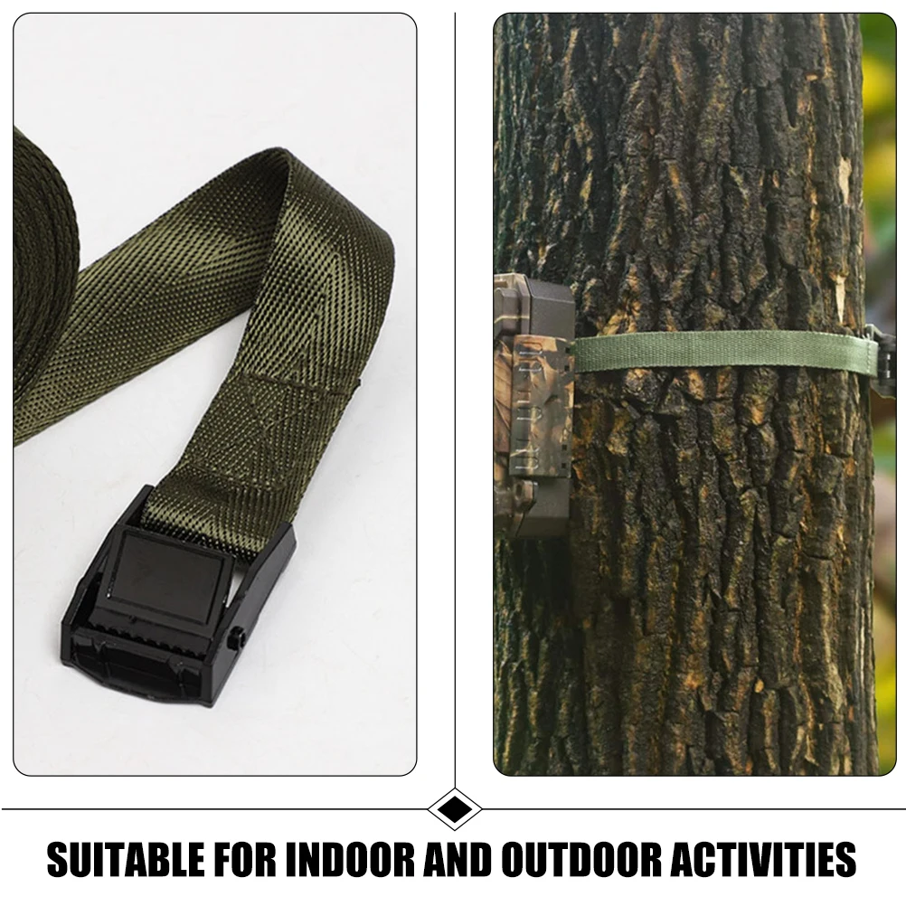 

2Pcs Outdoor Camera Strap Green Durable Buckle Belt For Adjustable Camping Hiking Travel Gear Mounting Rope Camcorder Holder