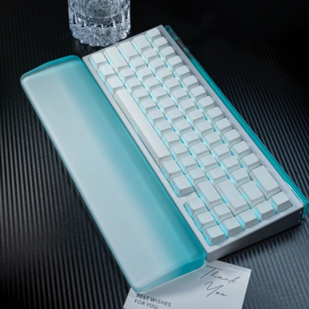 Blue Acrylic Keyboard Plam Rest Costom Pink Green Purple Wrist Rest Mechanical Keyboard Accessory Hand Support Game Palm Stress