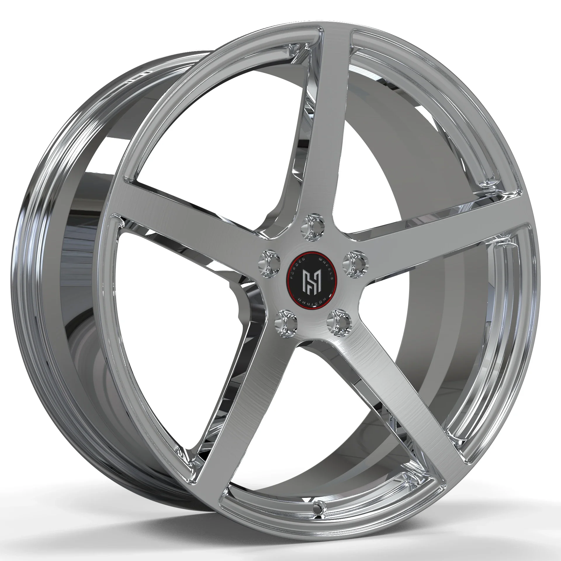 HD1018 Custom Forged Alloy Car Wheel Rims Monoblock Polished Wheel 15 16 17 18 19 20 21 22 23 24inch Concave Brush Hub