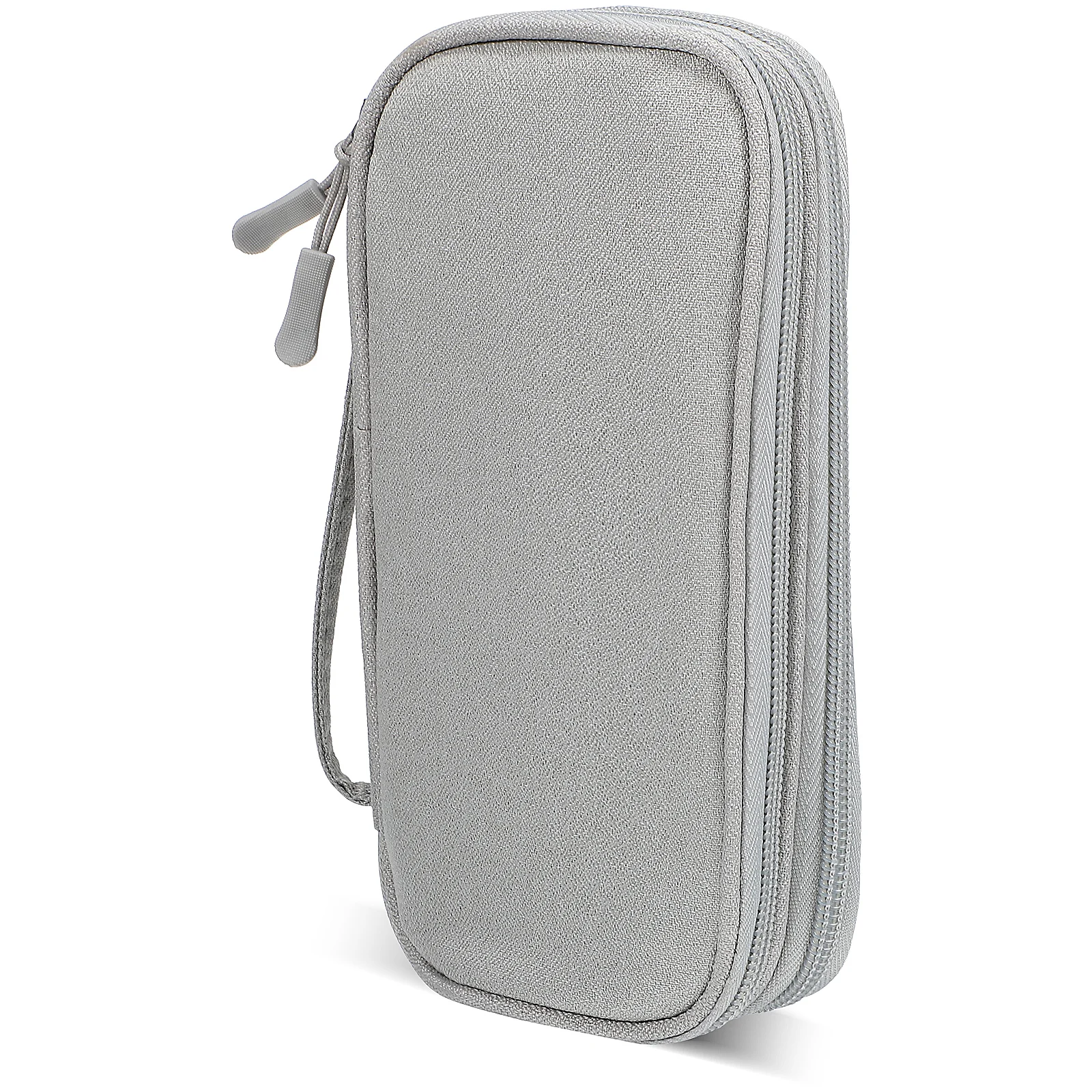 

Double Layer Storage Bag Electronic ganizer Grey Long Lifespan Travel Accessories Electronics Pouch Cable Case