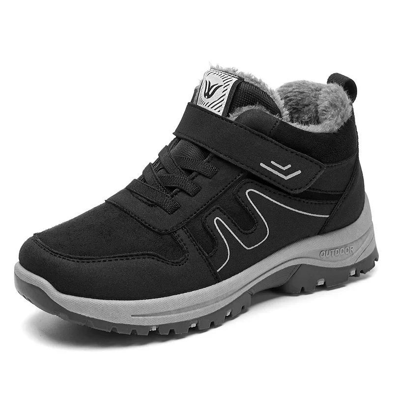 Stivali invernali per uomo nuovi stivaletti da neve caldi in pelle impermeabile da donna Unisex scarpe Casual alte da lavoro antiscivolo all\'aperto