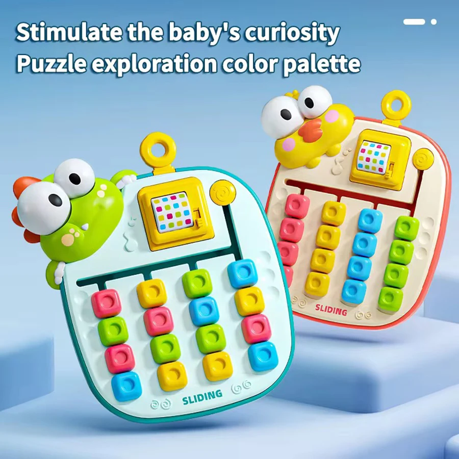 Juguete educativo de ajedrez de cuatro colores, juguete interactivo para padres e hijos con dibujos animados para el aprendizaje de colores y el entrenamiento del pensamiento lógico.
