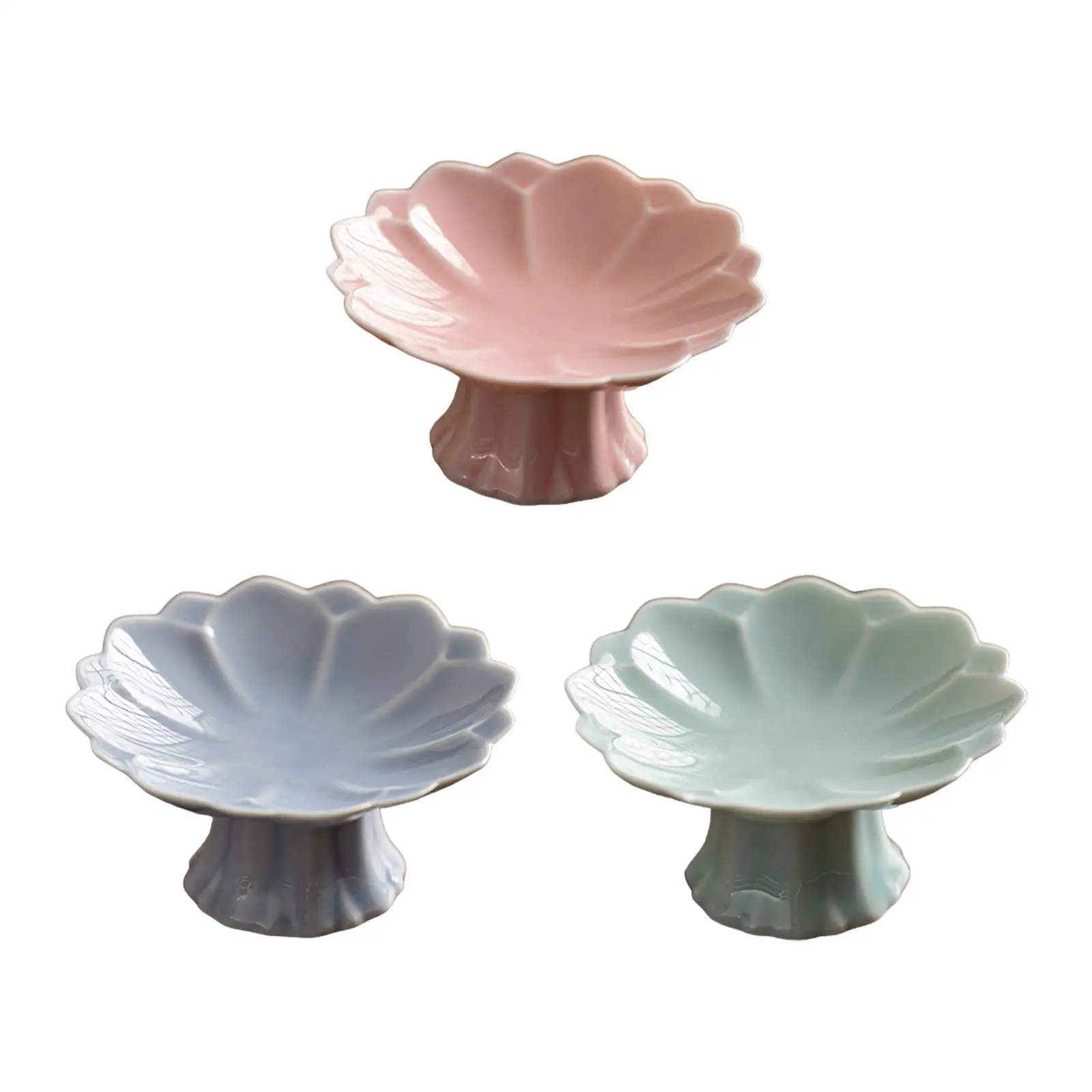 Serving Platter Ceramic Tray Elegant Fruit Bowl Fruit Display Tray for Cupcake