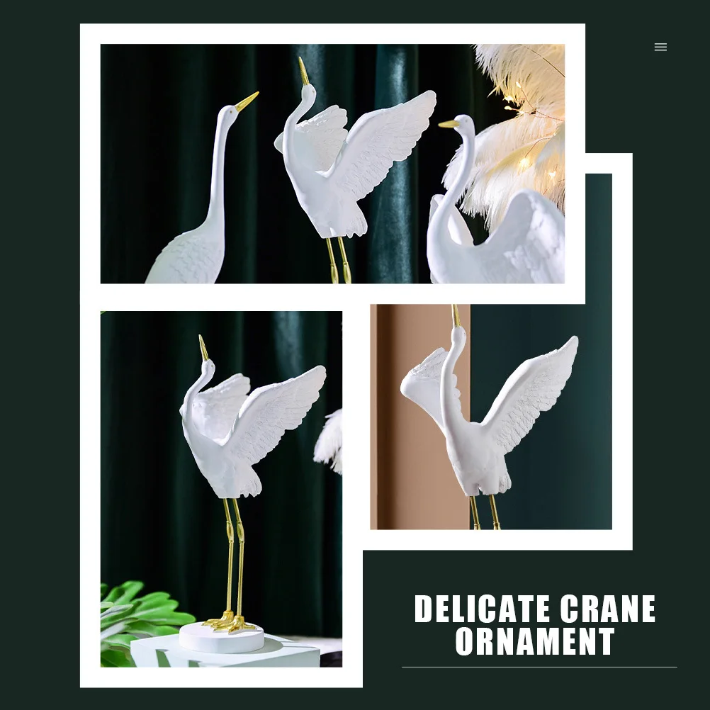 

1pc Ornament Elegant Home For Living Room Office Red-Crowned Crane Elegant Crane Decor Household Decor Craft