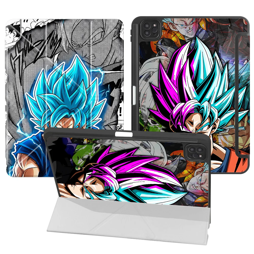 Anime Super Saiyan G-Goku Tablet Case For iPad 11th 12th 9th 10th Gen Mini 7 6 5 Air 8 M2 M3 3 Pro M4 13 2025 2026 With Pen Slot