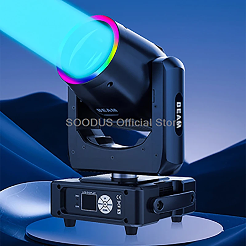 

230W Beam Moving Head Light RDM Stage Lighting Effect Glass Gobo LED Spotlights with Halo Color Prism for Concert Party DJ Disco