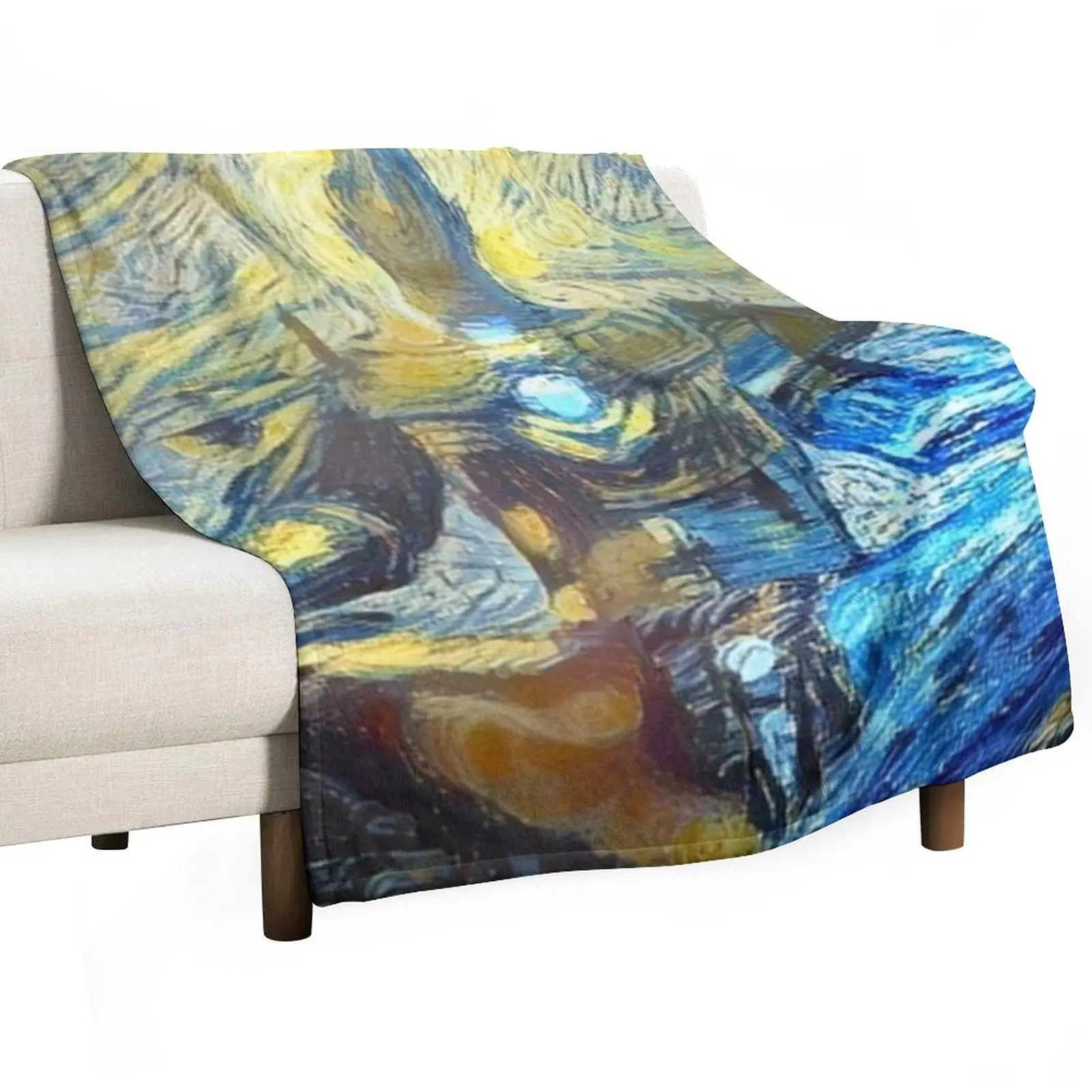 Vivec Morrowind Starry Night Throw Blanket Plush Moving funny gift Custom Blankets