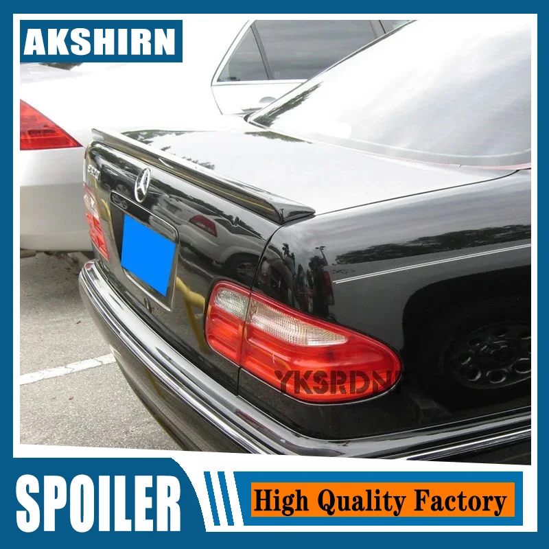 For Mercedes W210 A Type E320 E430 E55 E200 E260 E63 1995-2002 Carbon Fiber Material Car Rear Tail Wing Color Rear Spoiler