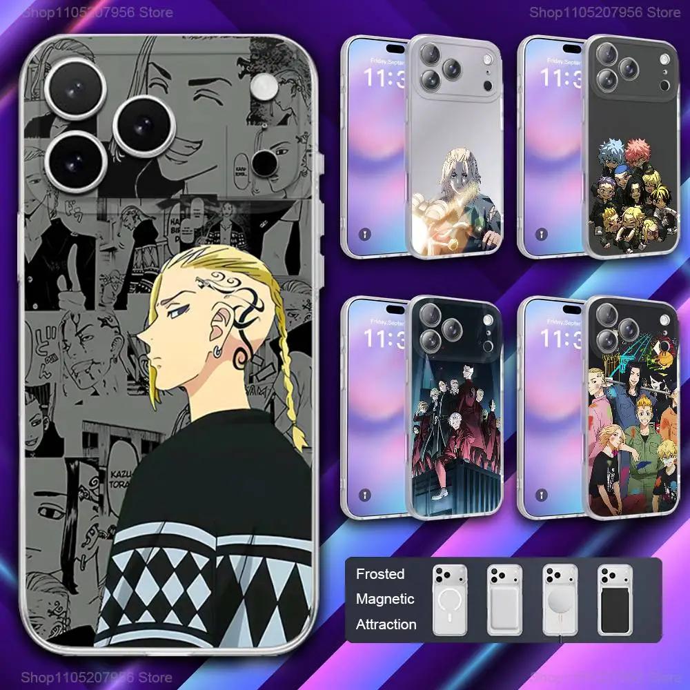 

T-Tokyo Anime Revengers Magnetic Frosted Cover Phone Case For iPhone 17,11,16,12,15,14,13,Pro,Plus,E,Max,Air,Mini