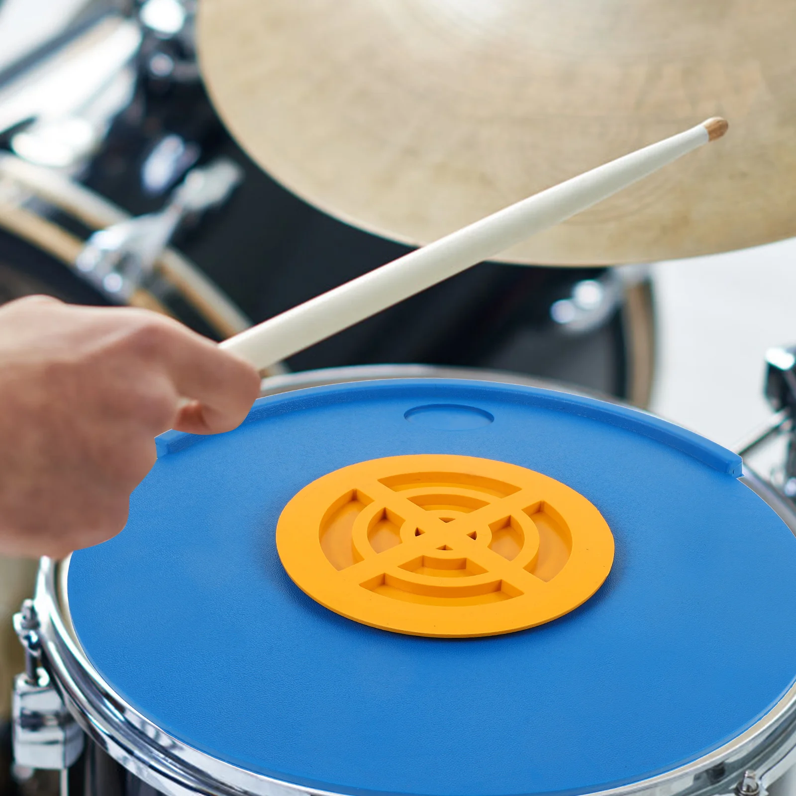 

Drum Mute Pad Durable Rubber Noise Reduction Shock Absorption Practice Drum Set Accessories Cymbal Mute Practice Pad