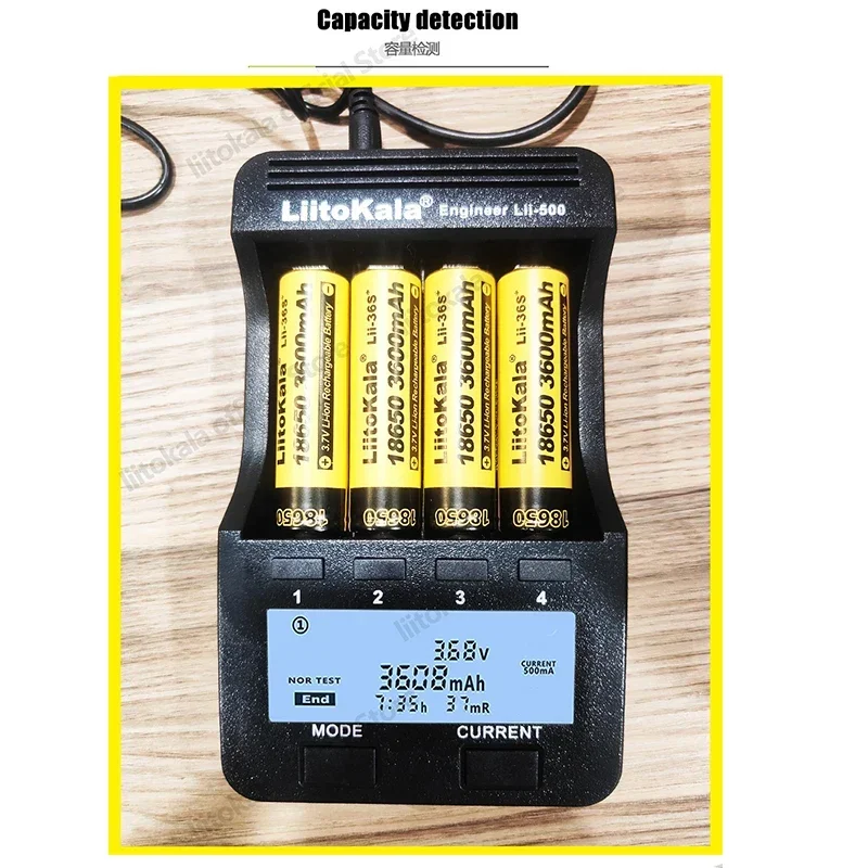 6pcs LiitoKala Lii-36S 18650 3.7V 10A Li-Ion Battery 3600mAh for Flashlight Toys E-bike High Power Consumption Devices