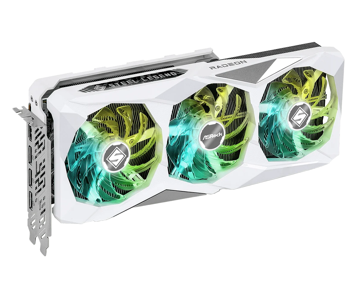ASROCK RX7800XT SL 16GO Graphics Card Support 16GB GDDR6 GPU 256bit HDMI DP 8+8-pin Triple Fans PCI-E4.0 for Desktop PC Computer