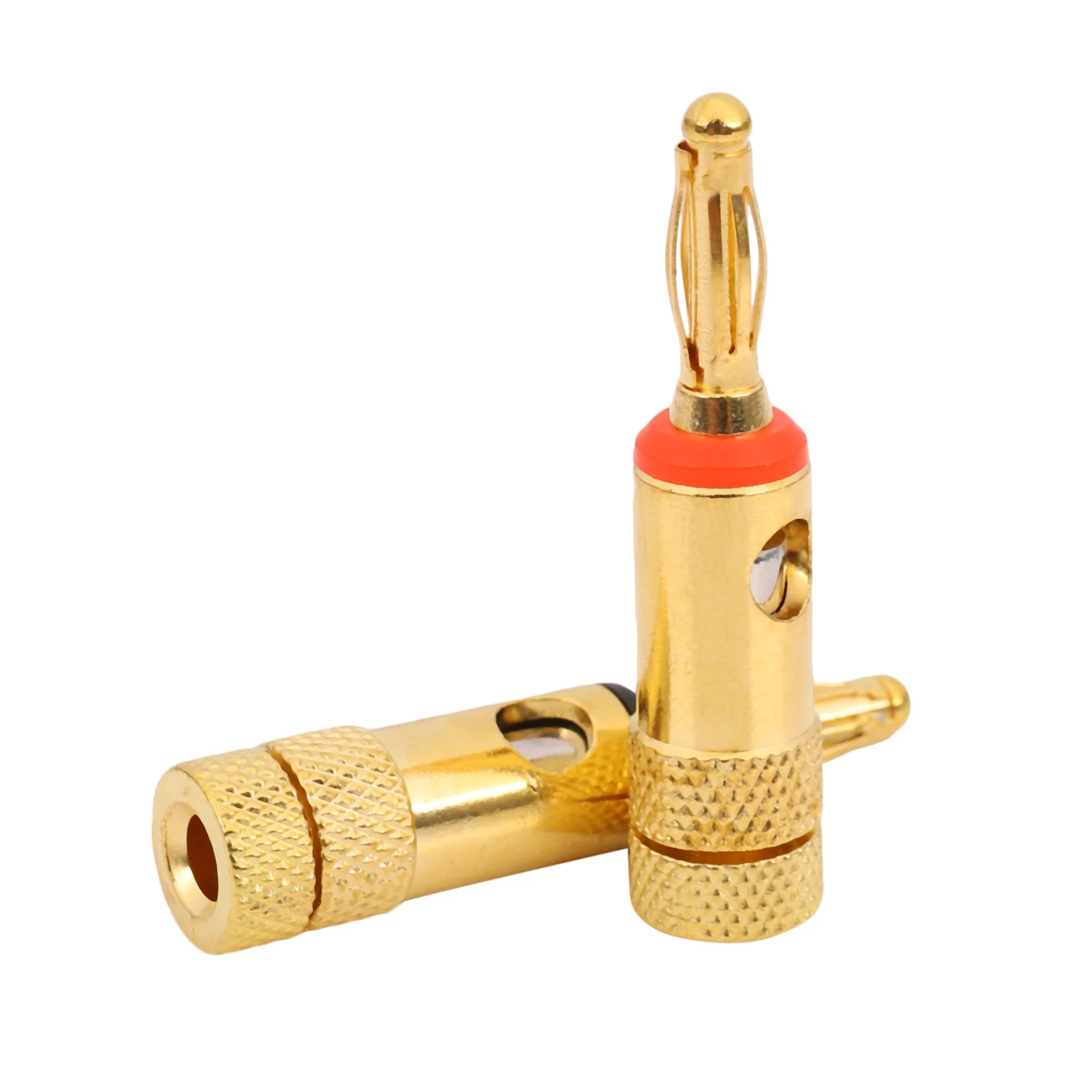 مقابس موزة مطلية بالذهب 2 أحمر 2 أسود 4 ، صوفي