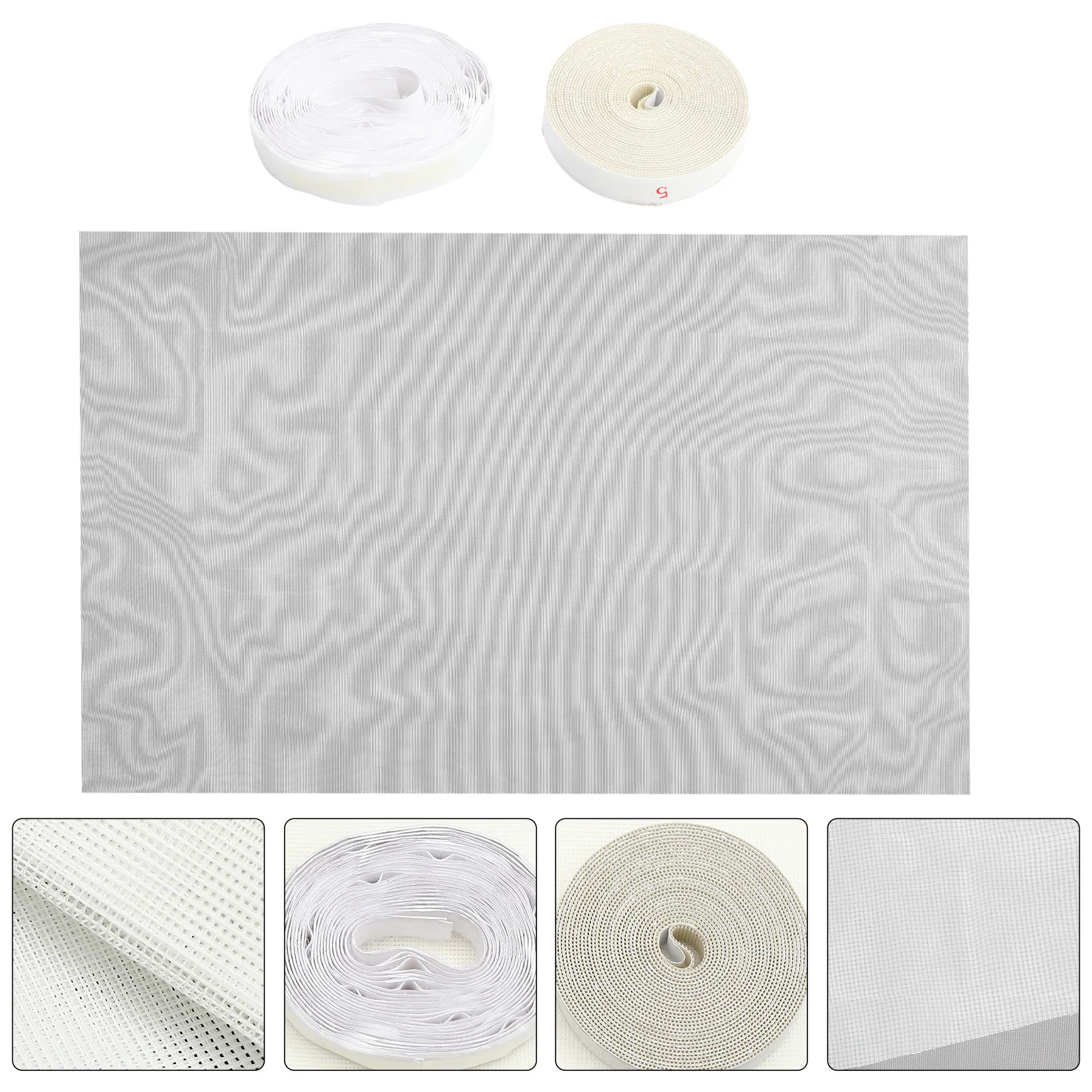 

1Set Window Screen Mosquito Repelling DIY Adhesive Fly Screen Removable Net for Doors Windows Household Curtain Mesh