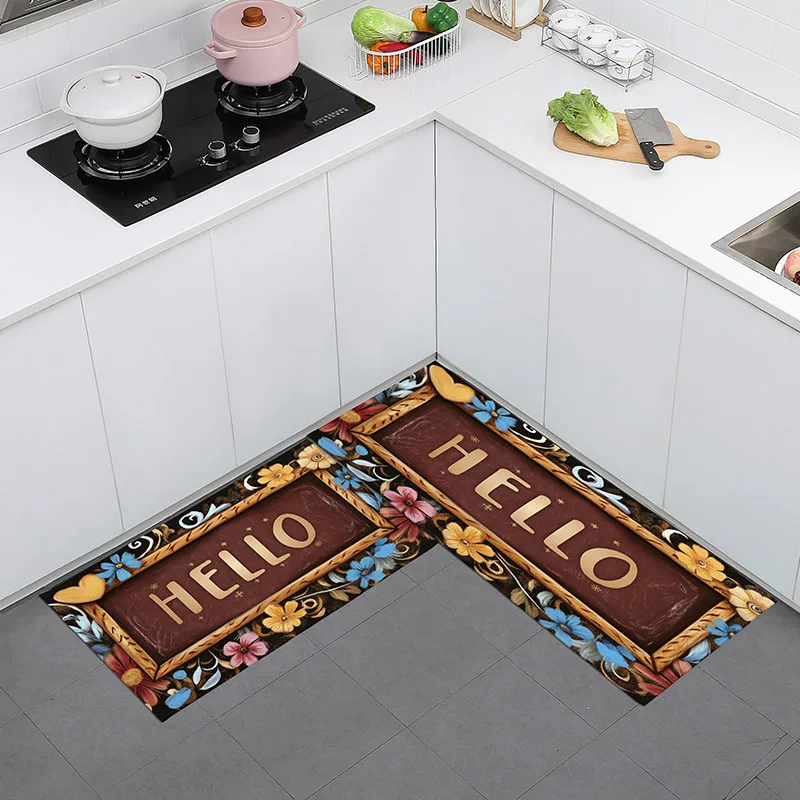 The kitchen printed carpet is oil-proof and dirt-resistant, the bathroom absorbent and non-slip carpet, and the living room lett