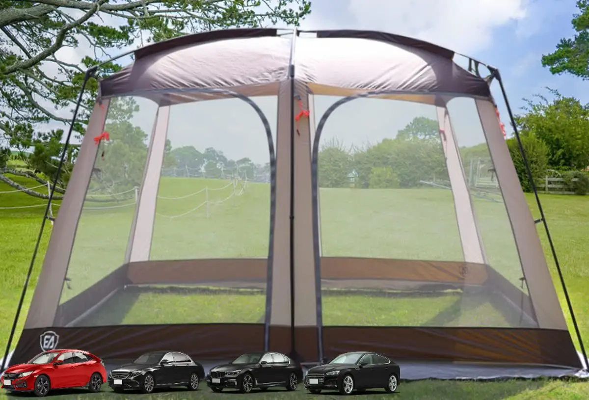 

EVER ADVANCED 12 футов x 10 футов, сетчатая палатка с сетчатым навесом для кемпинга, укрытие от солнца на 8-10 человек