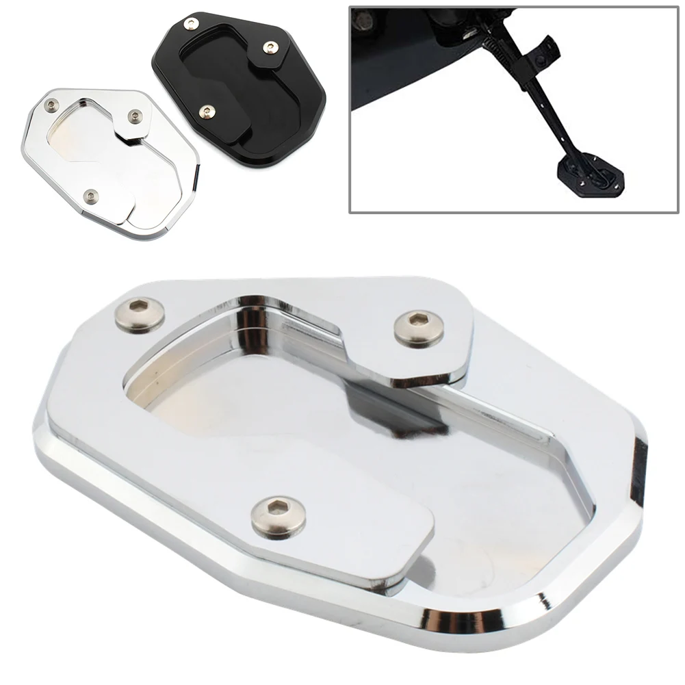 Motorcycles Side Stand Enlarger Plate Kickstand Enlarge Extension For Harley-Davidson Pan America 1250 2021 2022 Chrome/Black