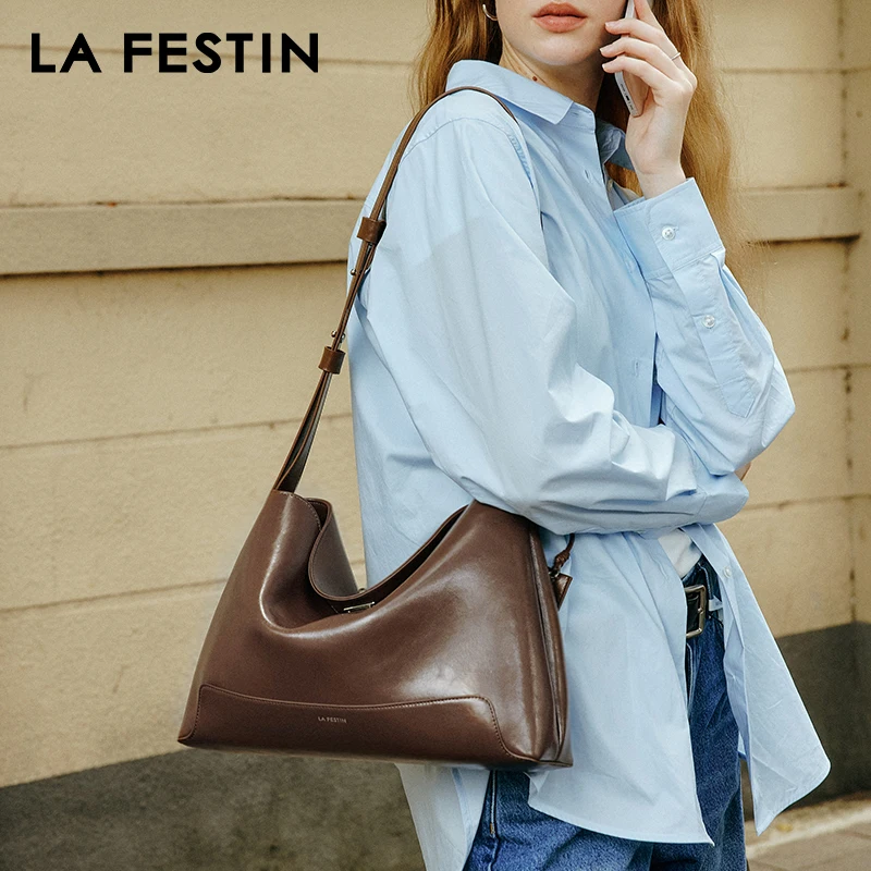 LA FESTIN Original Women's Fashion Bags 2024 Large Capacity Tote Bag Luxury Brand Shoulder Bag Lady Leather Bag Crossboby Bag images - 6