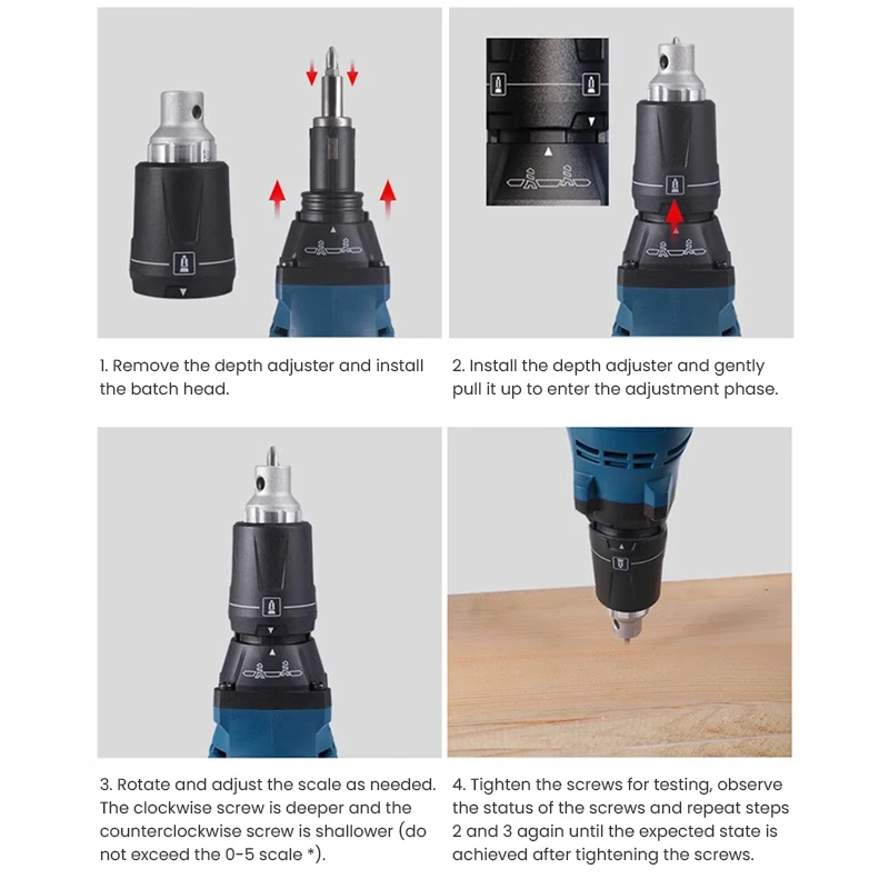 Imagem -05 - Chave de Fenda Pesada Bosch Gtb185-li Chave de Fenda sem Escova 18v Chave de Fenda de Ajuste de Profundidade Multiúso Pistola de Fenda de Fixação de Alimentação Automática