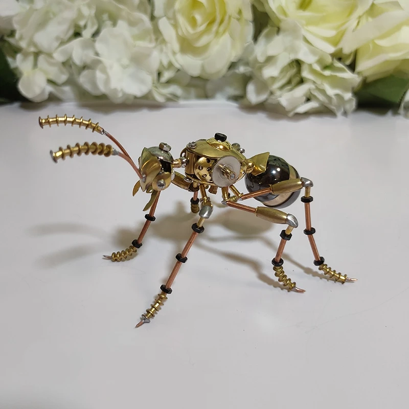 

Mechanical Insects Ant Ornaments Steampunk All Metal Insect Assembled Toy Collection gifts - Finished