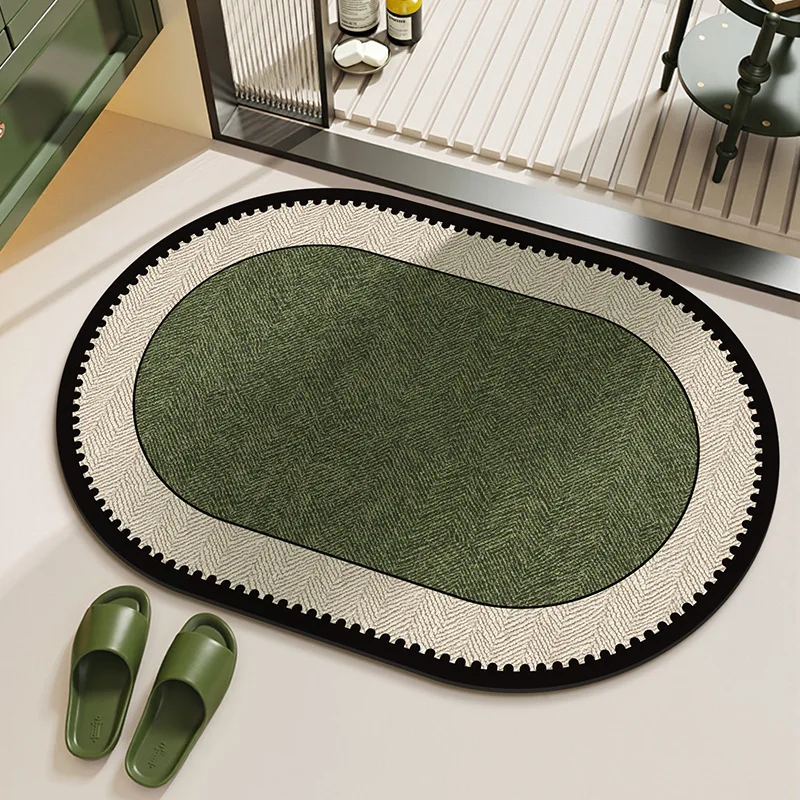 High Density Flannel Floor Mat Thick Anti Slip Water Absorbent Bathroom Foot Rug Dirt Resistant Household Pad for Indoor
