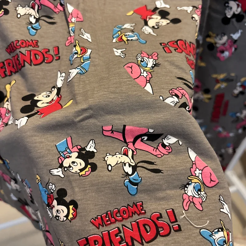 Disney-Ensemble pyjama deux pièces pour femme, cardigan en coton, pantalon à manches longues, vêtements d'intérieur, printemps et automne