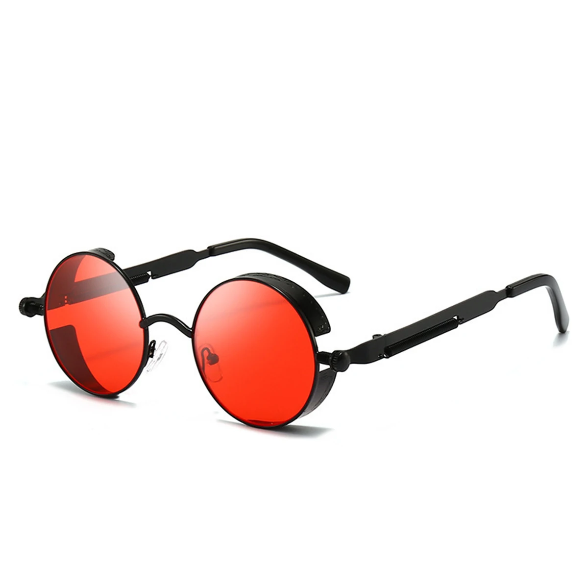 Retro-Punk-Sonnenbrille, runde, reflektierende Sonnenbrille für Männer und Frauen – Detail 12