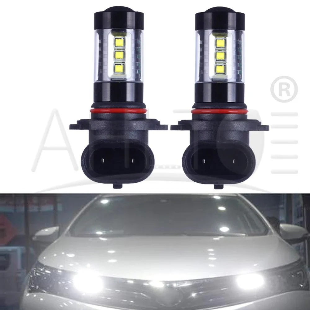 

1pcs 9006 H10 Car Headlights 80W 16smd 6000K Automotive Lamp super bright Front Fog Light High Power brake reverse Bulb 12V 24V