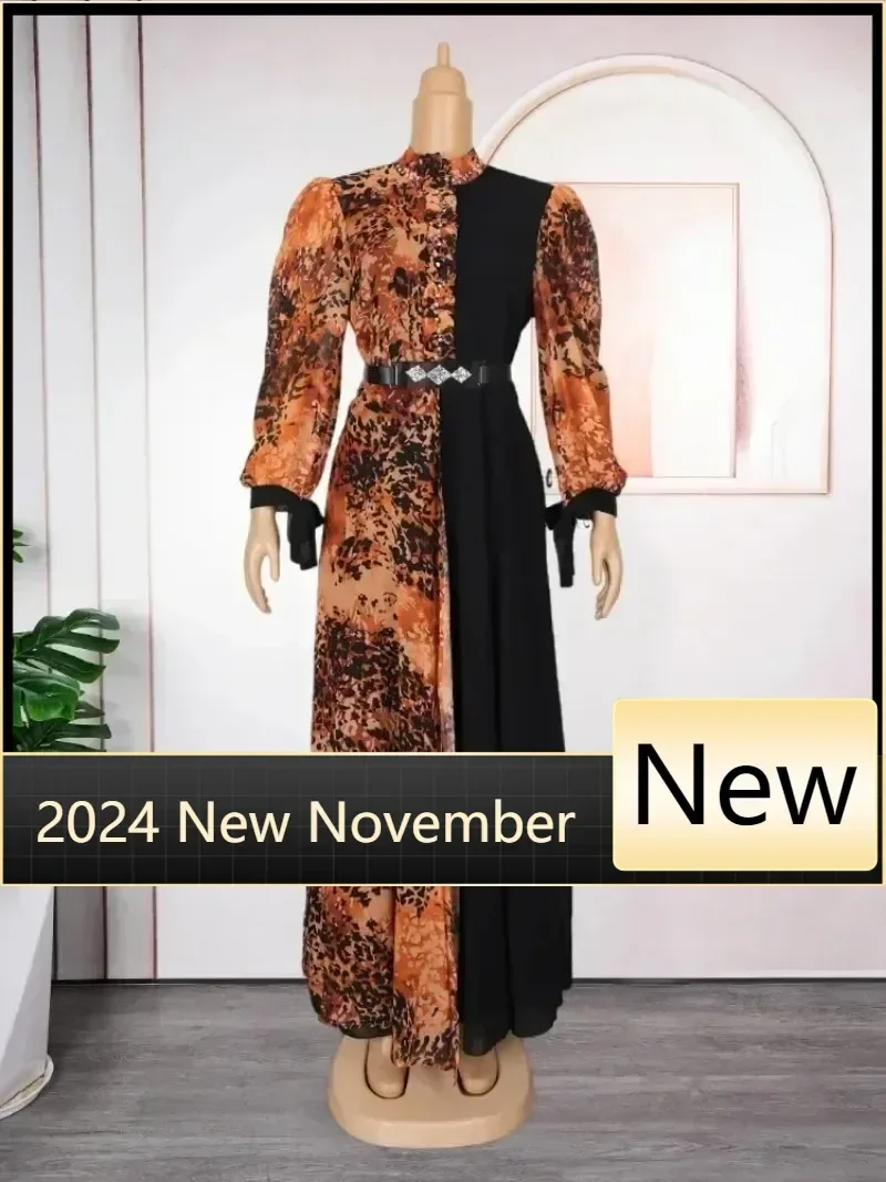 

Customized African Plus Size Wedding Party Dresses Women Long Sleeve Dress Dashiki Ankara Evening Gowns Turkey Muslim Maxi Afric