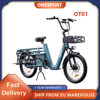 ONESPORT OT01 Electric Bike, 650W Motor, 48V 27Ah Battery, 20*2.6-inch Tire Ebike, 25km/h Max Speed, 100km Max Range,Disc Brakes