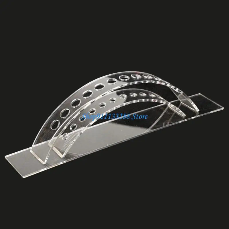 G88D 2-layers Acrylic Pen Display Stand 12-Slots Eyebrow Pen Stand Makeup Brush Racks