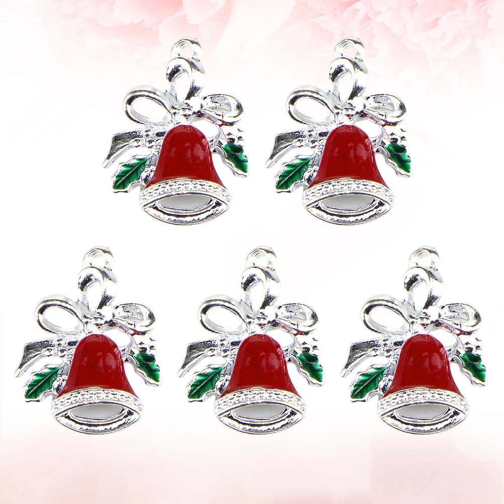 

20Pcs Alloy Bell Pendant Christmas Ornament Hanging Jewelry Decor Bowknot Design Holiday Party Home Festive Decoration Gift