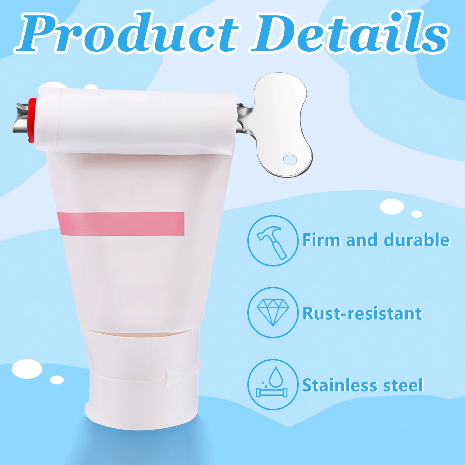 8 Pcs Toothpaste Tube Squeezer Metal Toothpaste Dispenser Squeezers For Bathroom Hair Color Dye Hand Cream Cosmetics Paint Tube