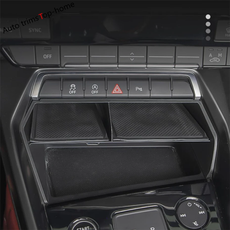

Central Control Armrest Storage Box Cover Trim Interior Decoration For Audi A3 8Y Sedan Sportback 2021 - 2024 Car Accessories