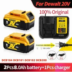 New Battery Compatible For Dewalt Power Tools 18V 8.0Ah Rechargeable Electric Tool Lithium Batteries 20V 18Volt 18v 5Ah 6Ah 8Ah