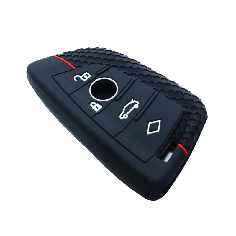 Silicone car key case cover BMW 1 2 3 5 6 7 8 series X1 X2 X3 X4 X5 X6 X7 Z4 3 4 button remote control case protective accessori