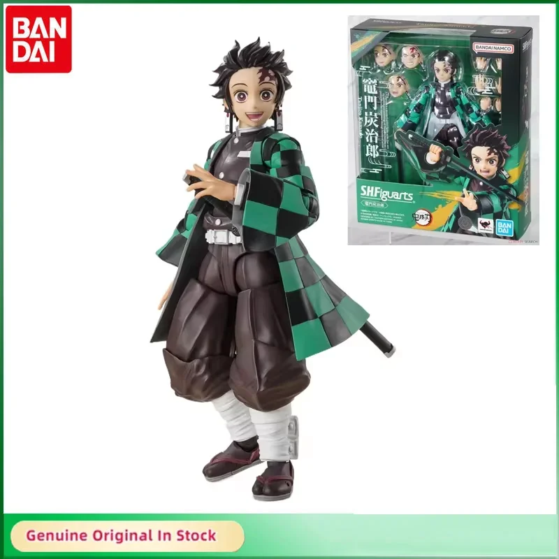 Bandai Original SHFiguarts Tanjiro Kamado Anime Demon Slayer Action Figures Model Toys Figura Gifts Collection