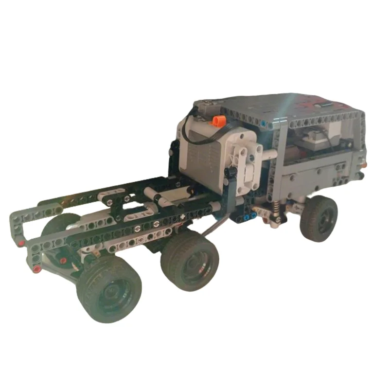 482 peças MOC Caminhão de Teste Técnico Compacto, Apenas Motores M, Blocos de Montar para Modelismo, Ideia de Arquitetura, Presentes de Natal, Brinquedos Educativos