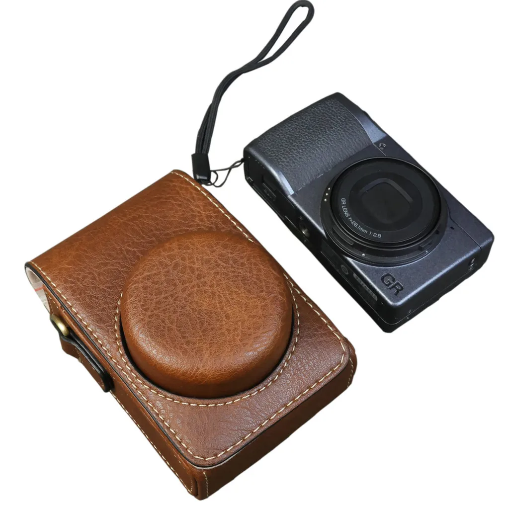 Camera PU Leather Case  Bag Cover For Canon G7 X Mark III G9X G7X II PowerShot V10 Diagonal Cross Portable Shoulder Bags