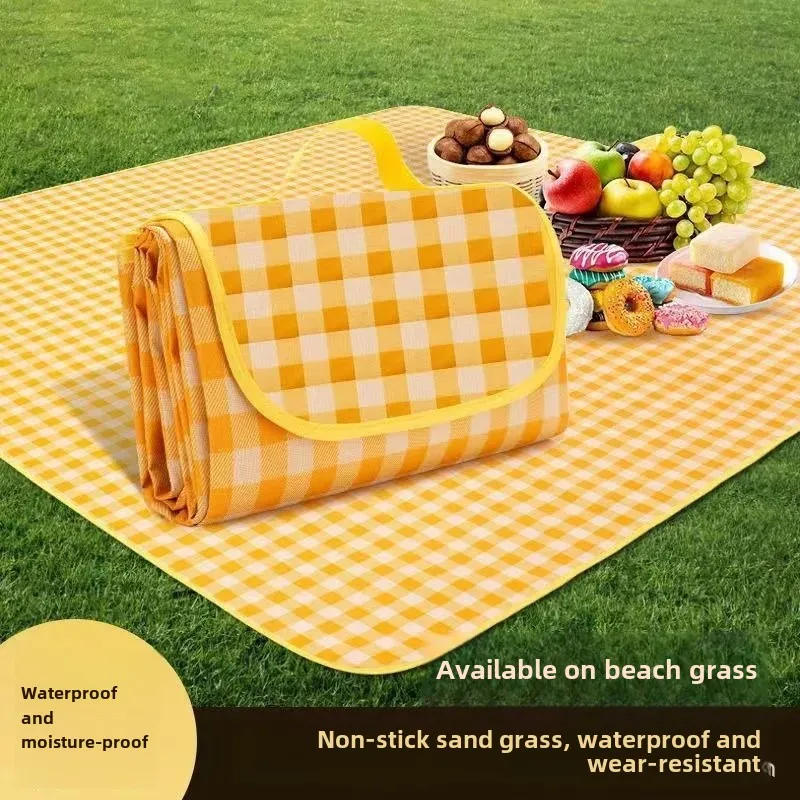 Trendy Ins Style Camping Mat Outdoor Portable Thickened Picnic Blanket Waterproof Ground Mat For Camping And Outdoor Use