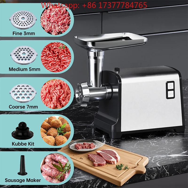 Stainless Steel Cutting Blade Kubbe Kit TJ Electric Heavy Meat Mincer Grinder Sausage Stuffer Maker
